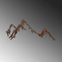 Wallity Rusty Mountain Escultura de pared de metal Antiquation